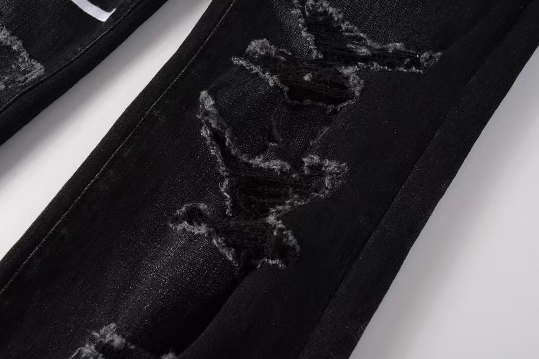 Amiri MA Bar Logo Straight Jean (PS23MDF023-023）