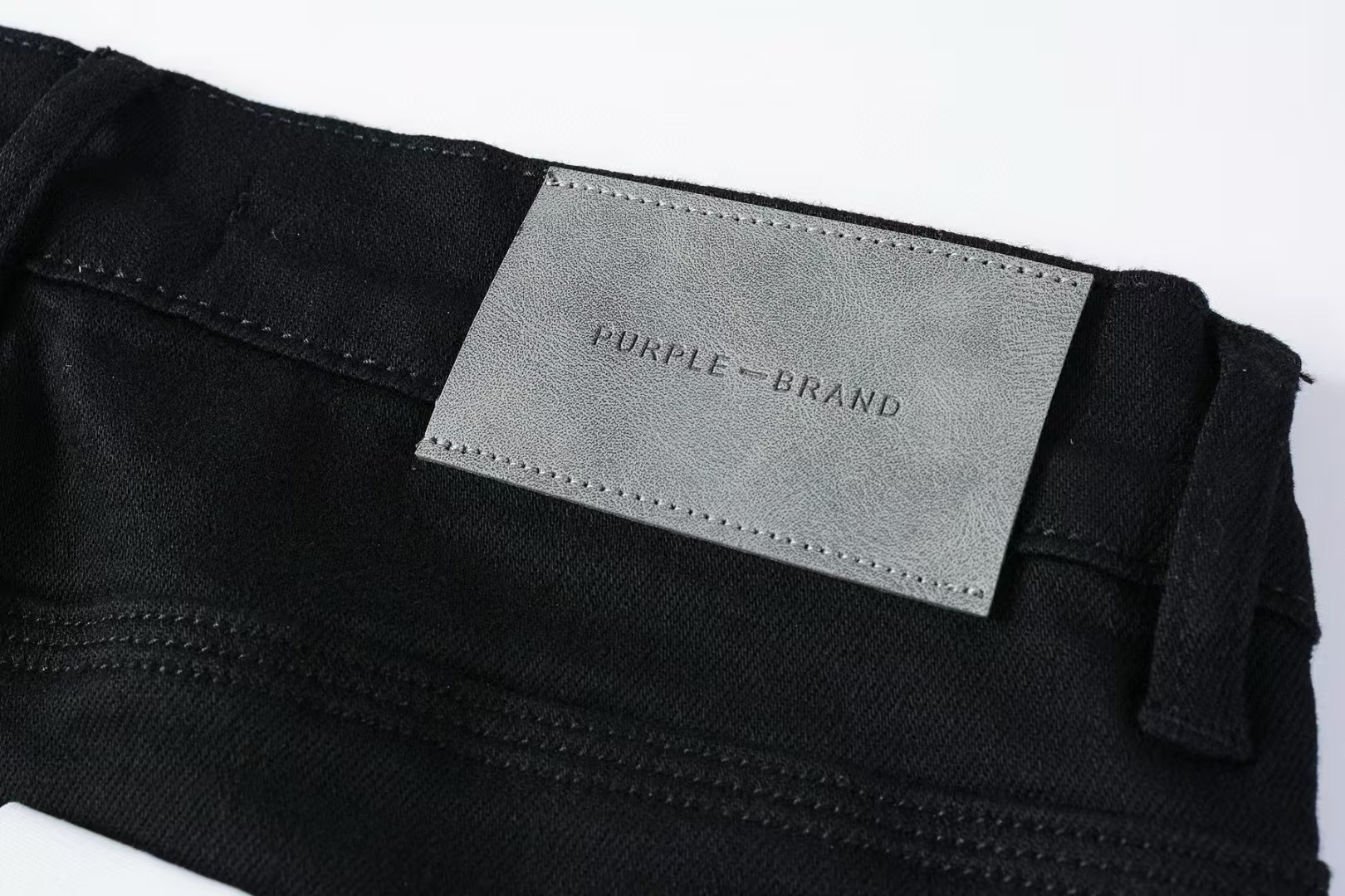 Purple Brand Black Oil Spill Jean Black (P001-BOP）