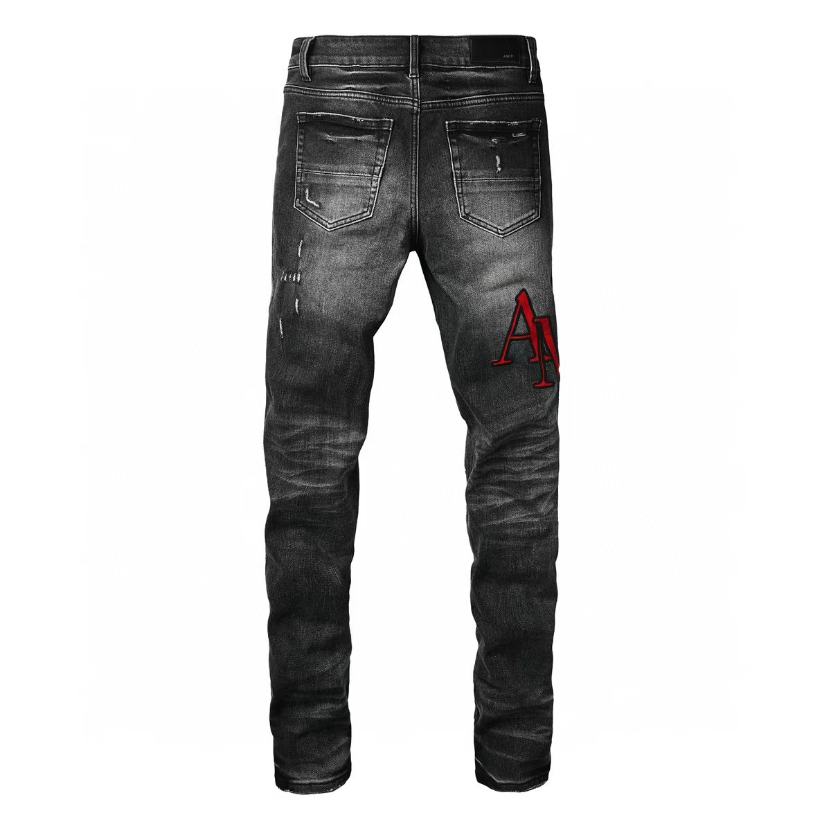 Amiri Staggered Logo Jean Rain Grey (AMDNSY1060-GREY）