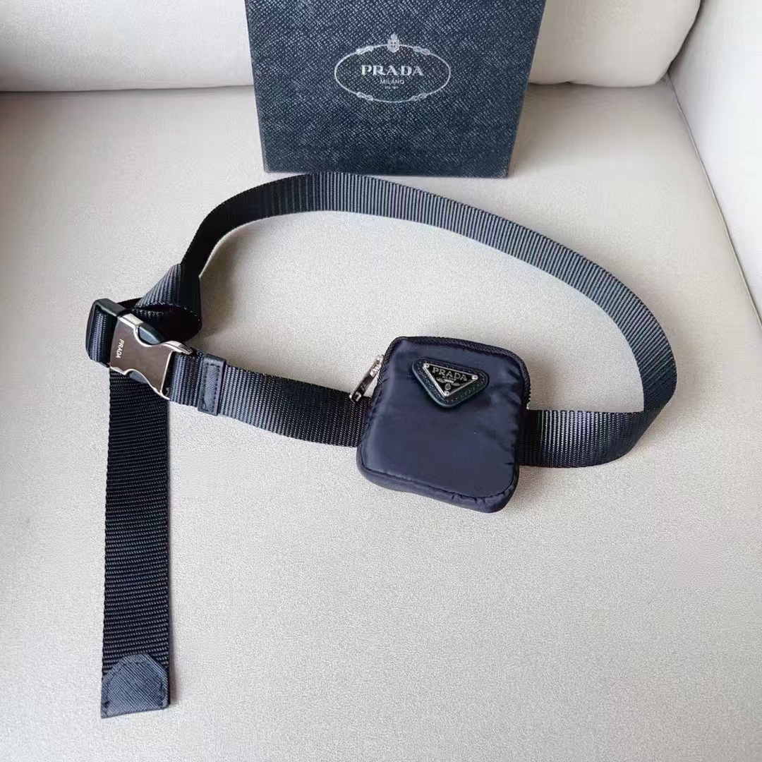 PRADA triangle logo nylon pouch belt（1CN076BV1F0002）