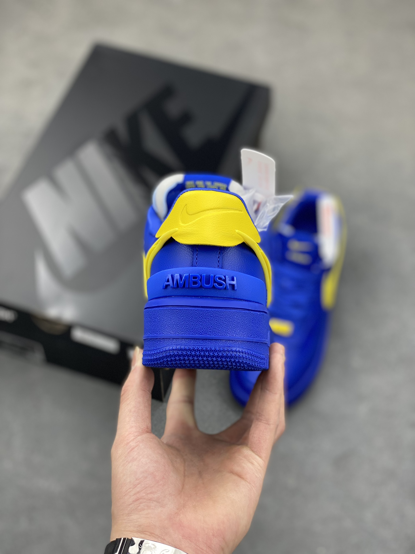 AMBUSH × Nike Air Force 1 Low "Game Royal and Vivid Sulfur"（DV3464-400）