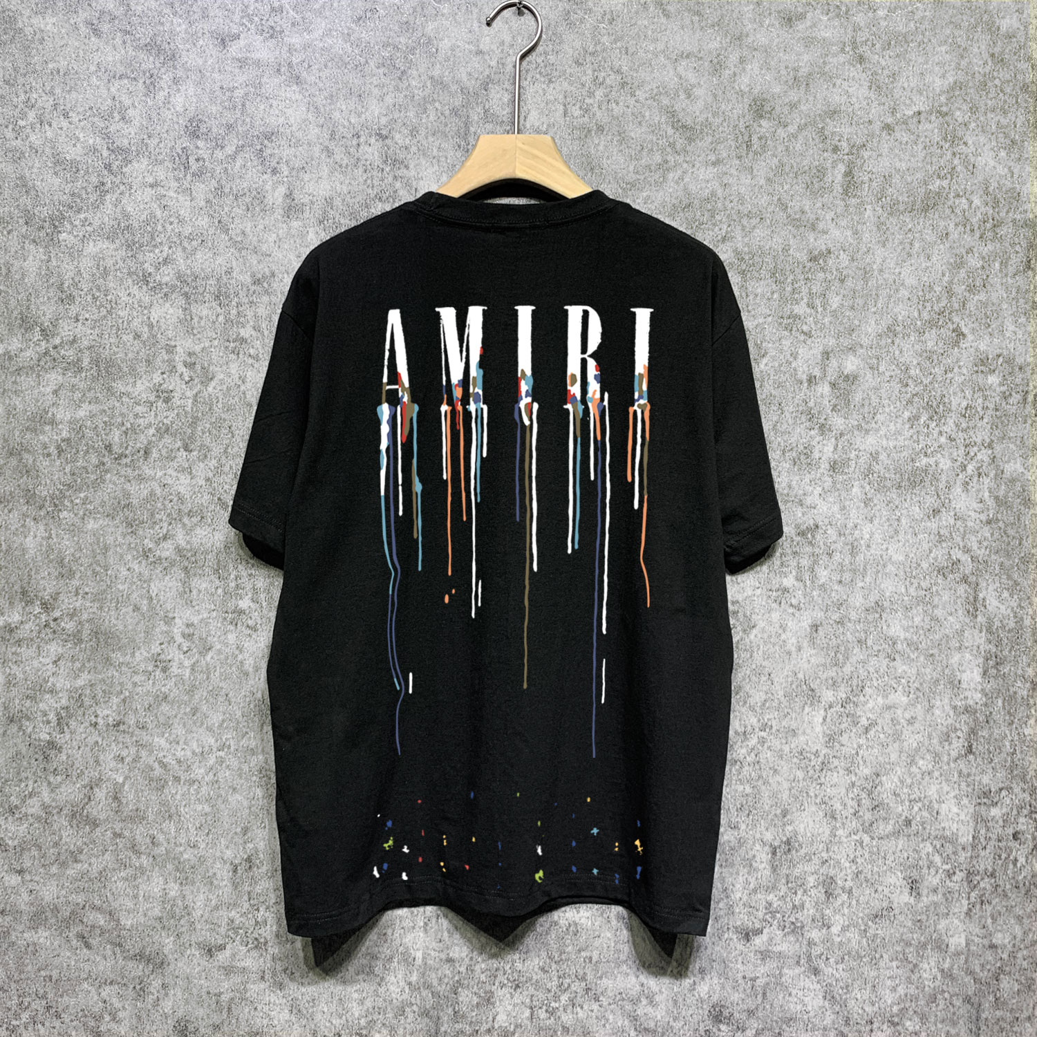 Amiri Paint Drip Logo T-Shirt Black (PS22MJL026SCI100）