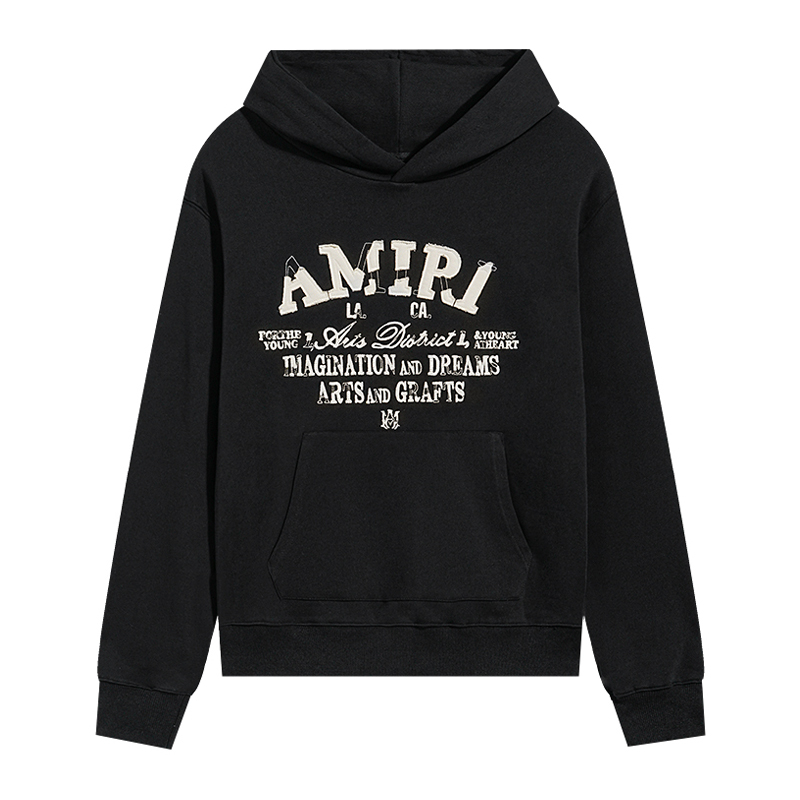 AMIRI hoodie Bones(AMJYHD1001 001 BLAC）
