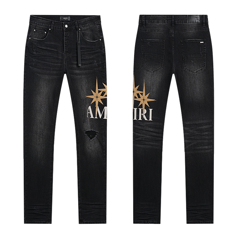 AMIRI Starburst appliqué jeans (AMDNSY1141）
