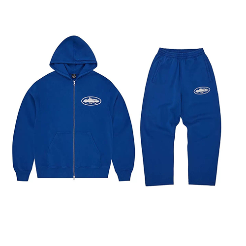 Cortez print zip-up hoodie and sweatpants (CRTZ0524-001）