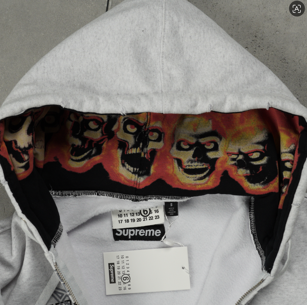Supreme x MM6 Maison Margiela Zip Up Hooded Sweatshirt （SUP-SS24-113）
