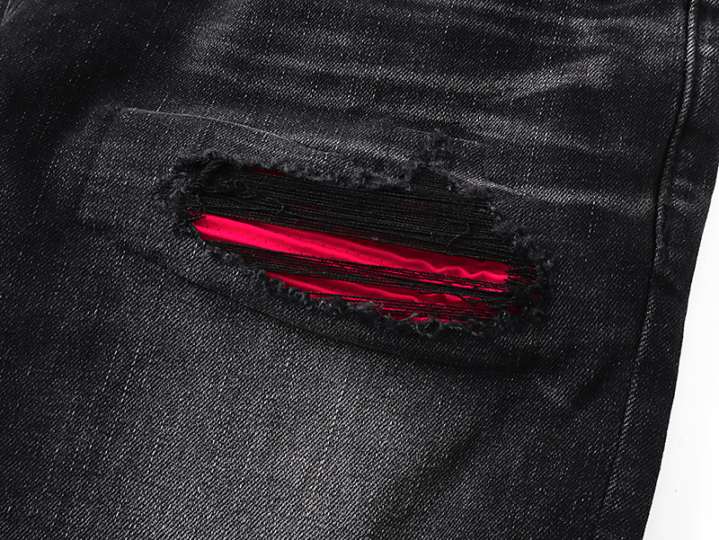Amiri MX1 Ultrasuede Jean 'Vintage Black' (AMDNSY1042）