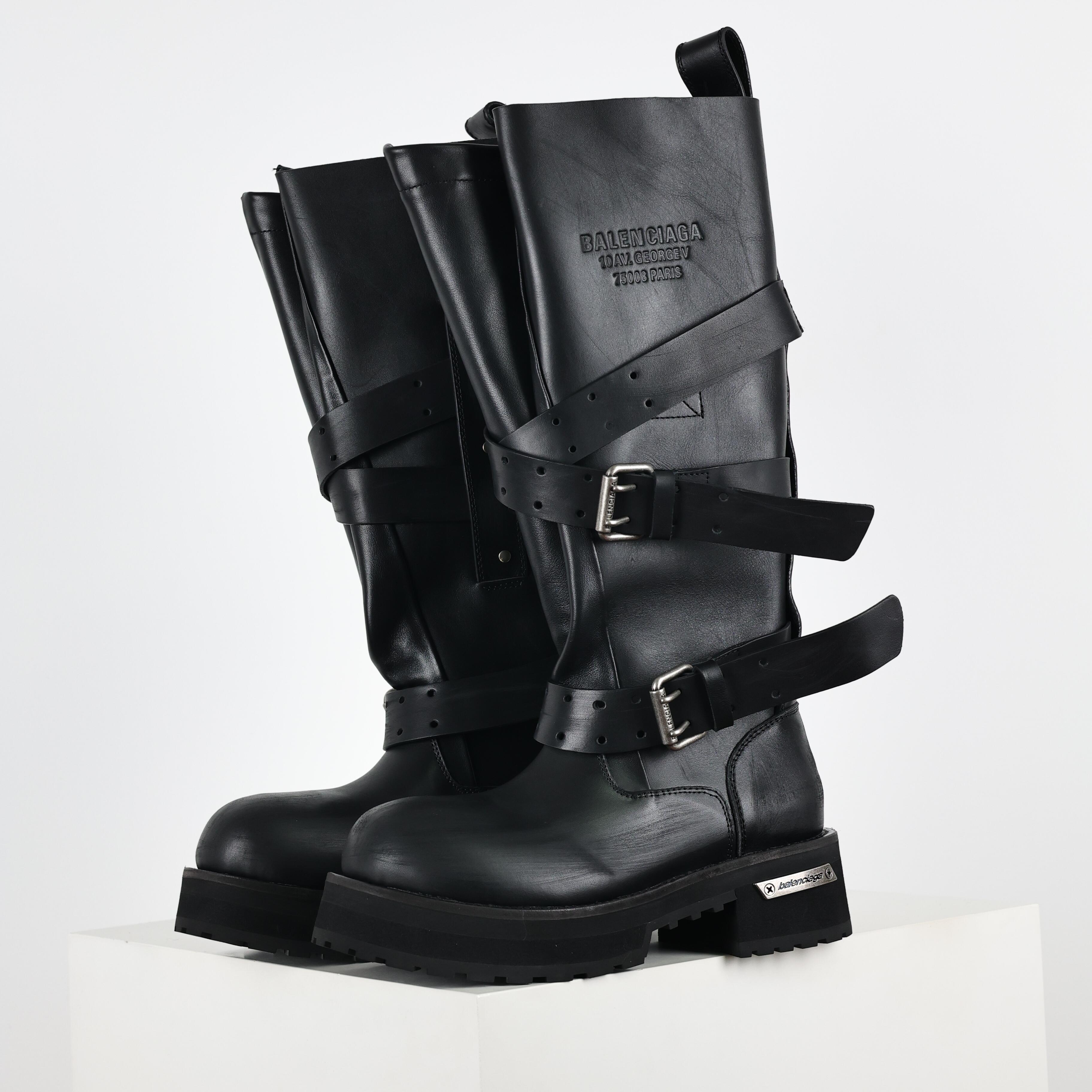 Balenciaga Men's Black Venom High Boots（833592WBEQ11000）