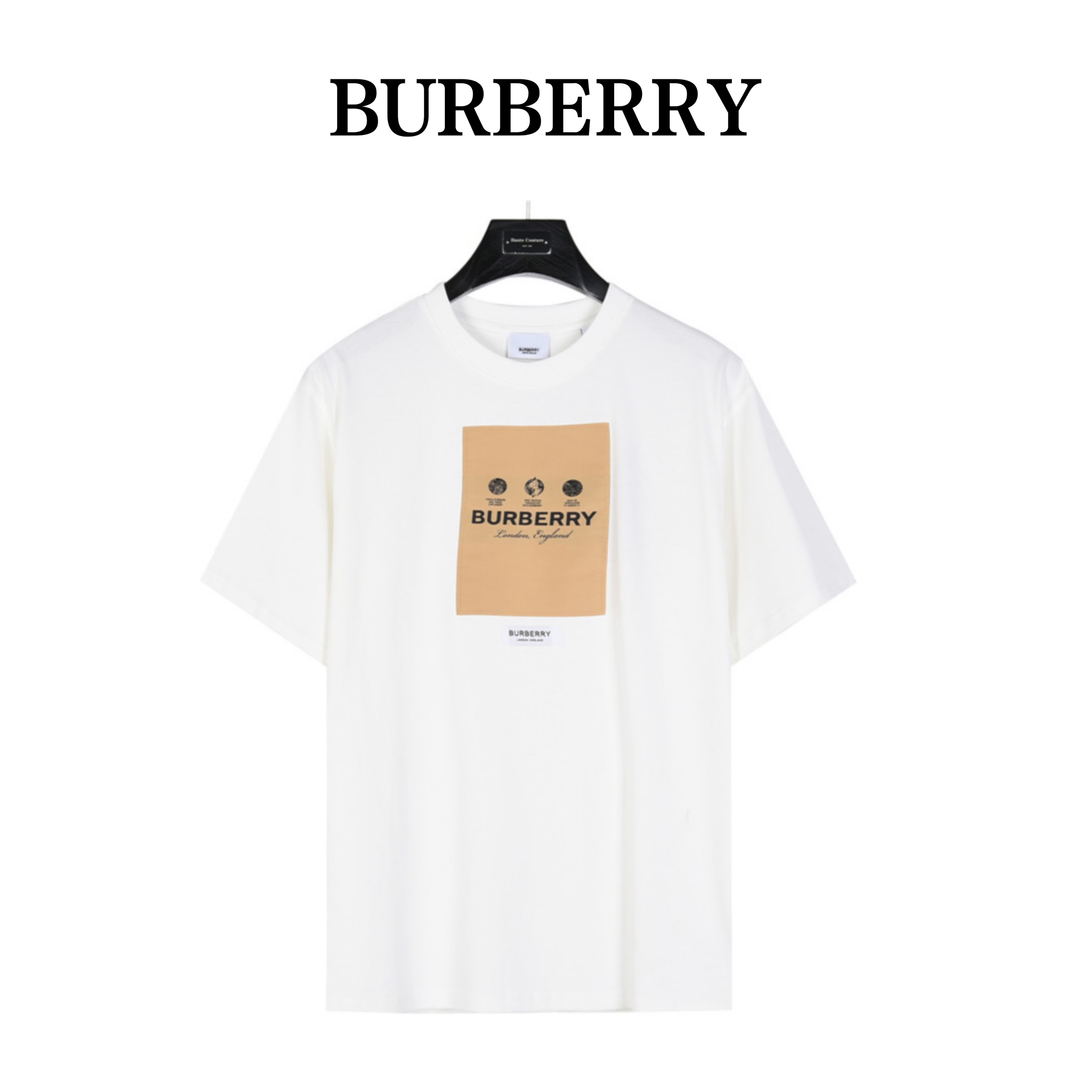 Burberry Men's Label Applique Cotton Oversized T-shirt (80570991）