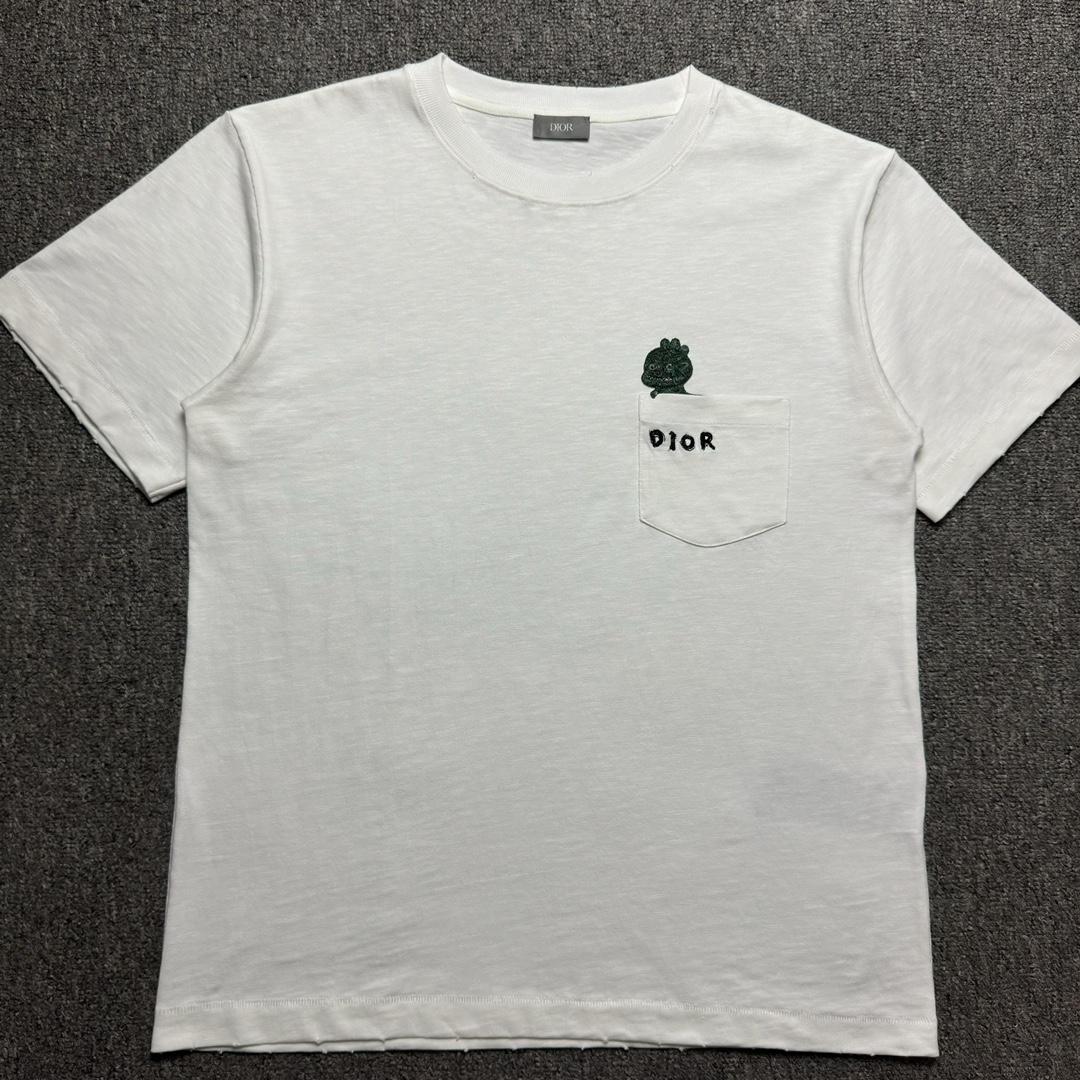 Dior Cute monster embroidery T-shirt(413J648A0849-C089) Dior Cute monster embroidery T-shirt(413J648A0849-C089)