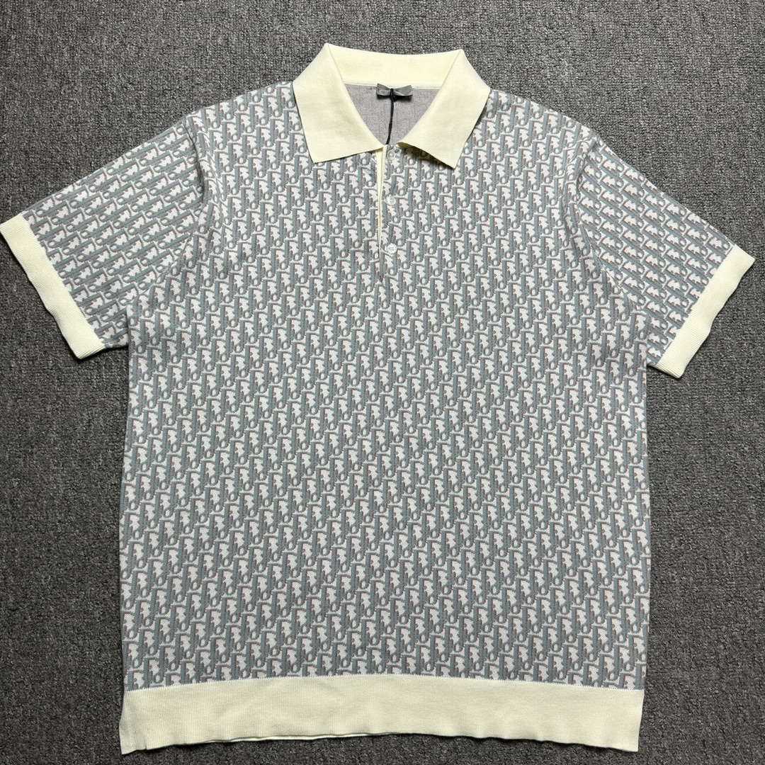 DIOR logo print polo shirt(293M832AT396-C085) DIOR logo print polo shirt(293M832AT396-C085)