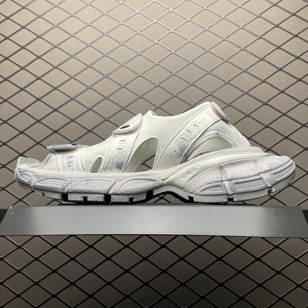 Balenciaga white men's 3XL sandals（786959W3XLT9191）