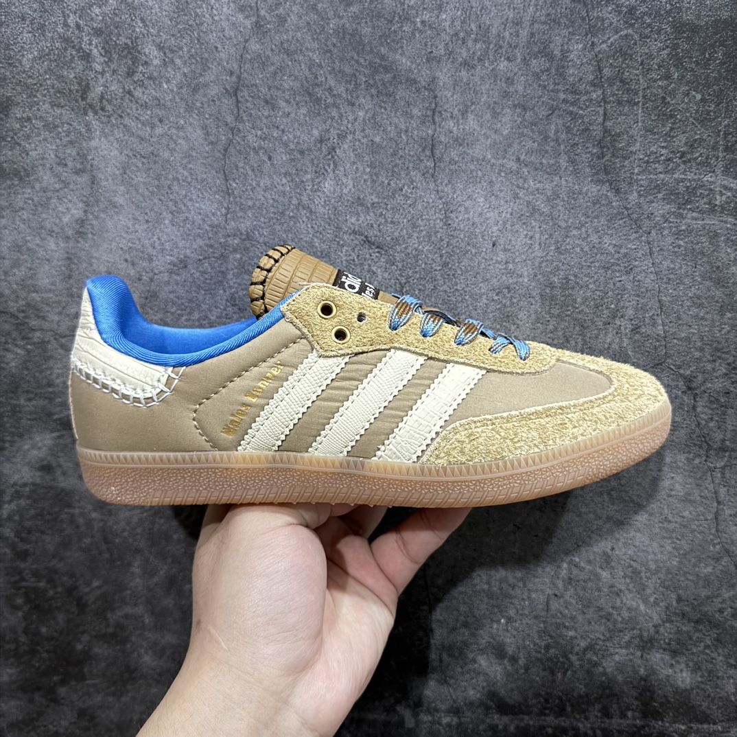 Wales Bonner × adidas Originals Nylon Samba "Desert/Wonder White/Ash Blue"（IH3261）