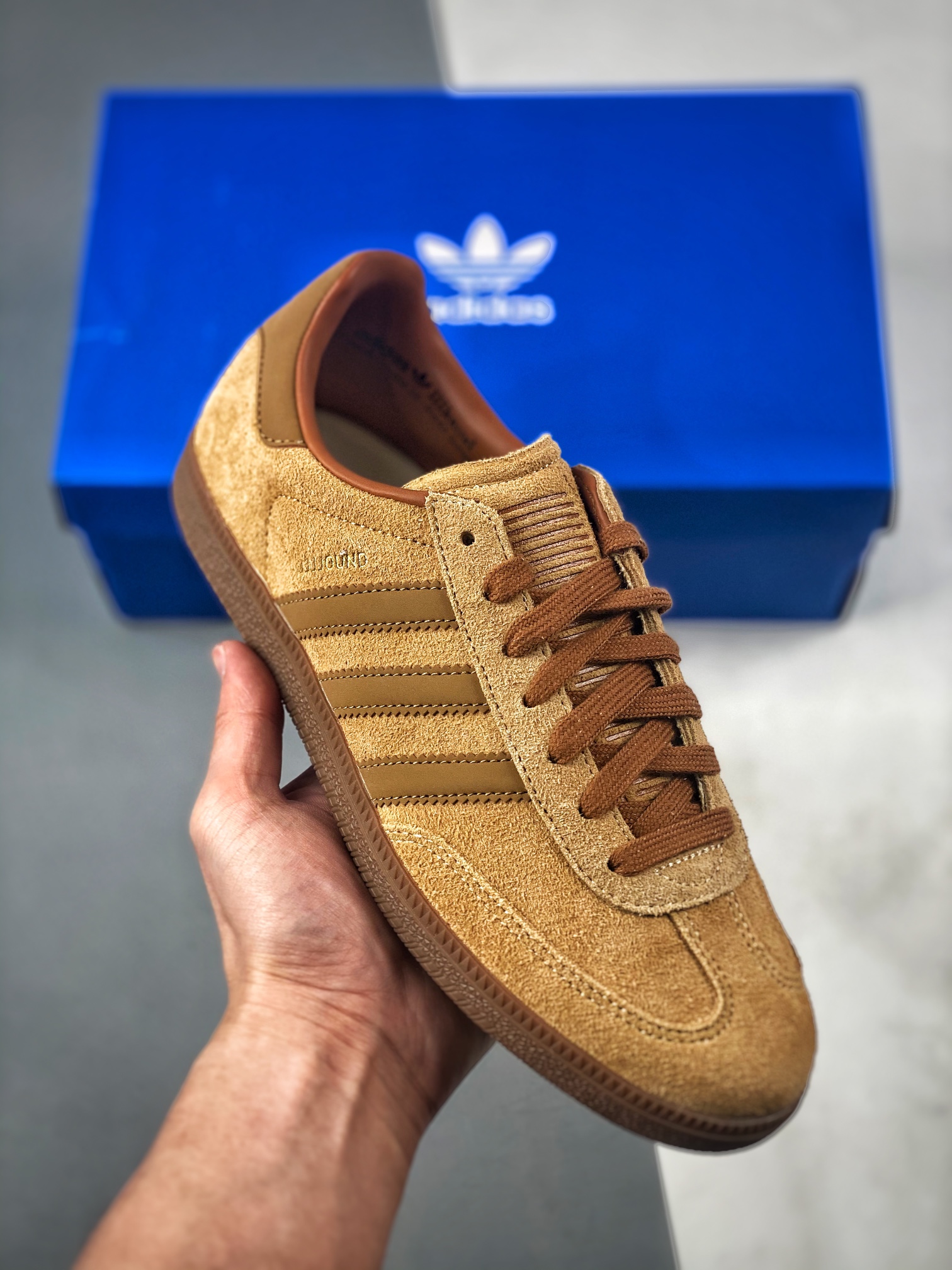 JJJJound × adidas Originals Samba Tobacco "Mesa/Gum"（ID8709）
