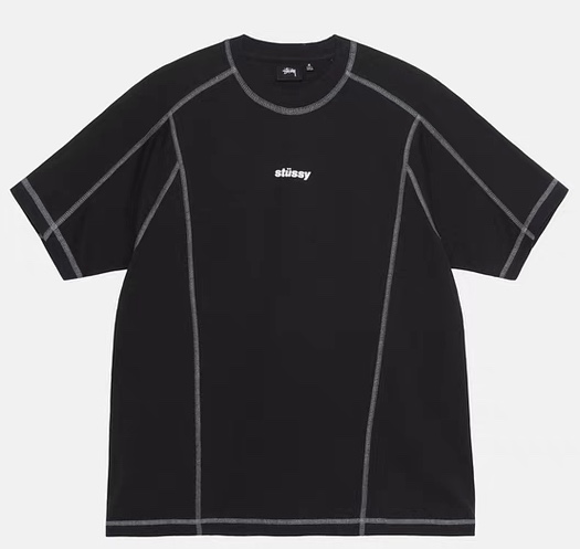 Stüssy Wave Short Sleeve Crew 'BLACK'（1140347）