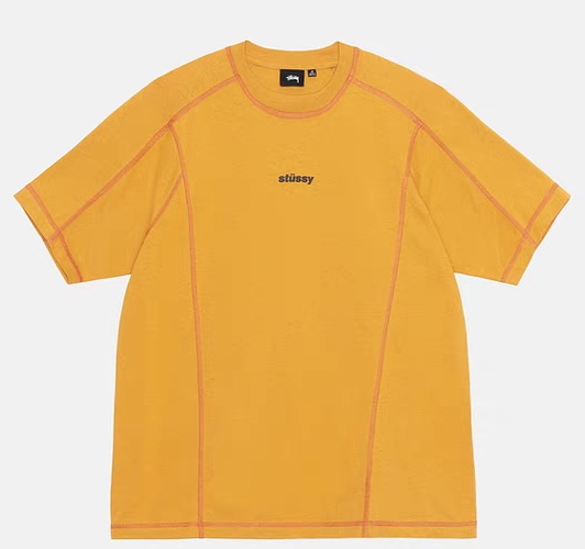 Stüssy Wave Short Sleeve Crew 'yellow'（1140348）