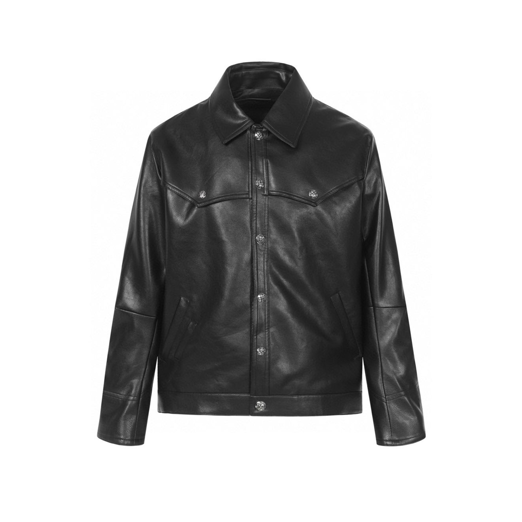Chrome Hearts Flame vine embroidered leather jacket (CH-0000136）