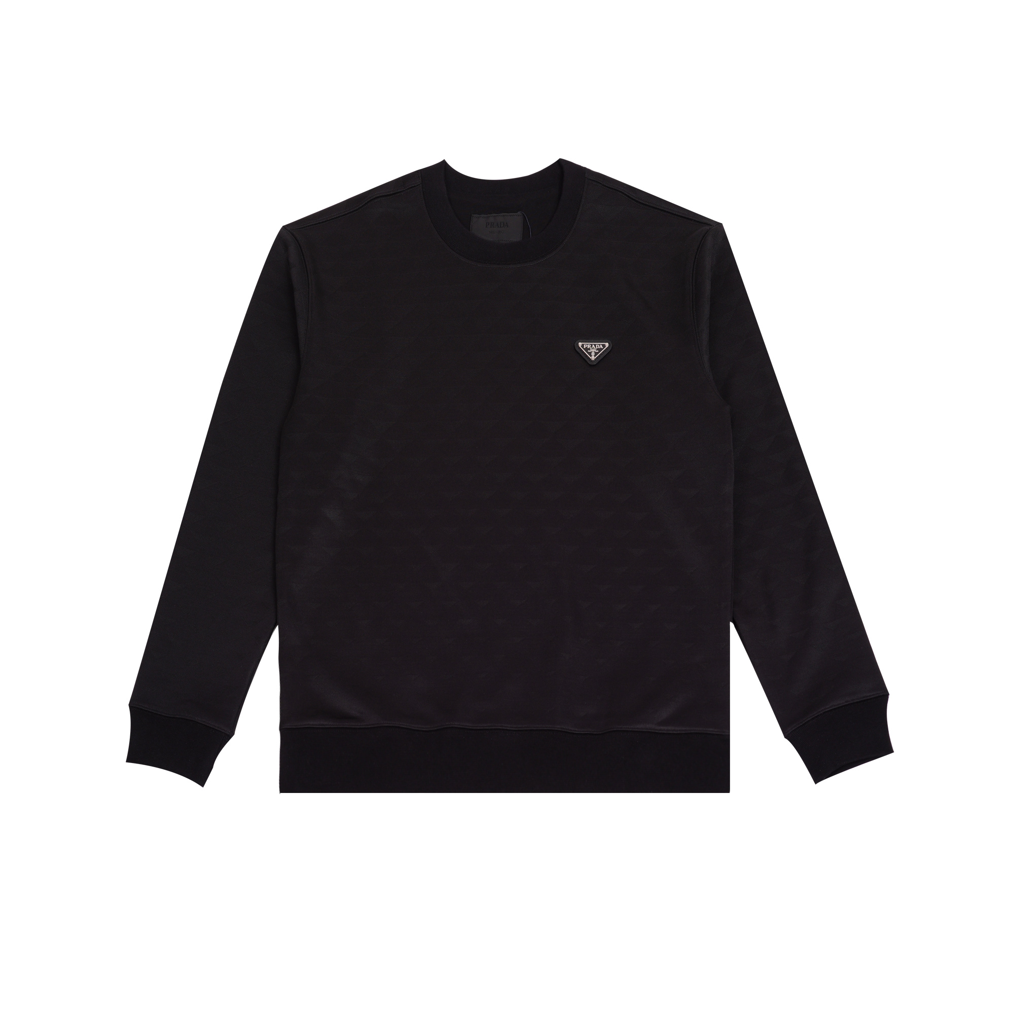 PRADA Monogram Sweatshirt with Triangle Logo (UJL67B-147M-F0002-S-OOO）