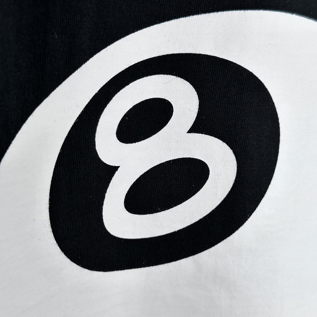 Stussy 8 Ball Pigment Dyed T-Shirt 'Black'（1905022）