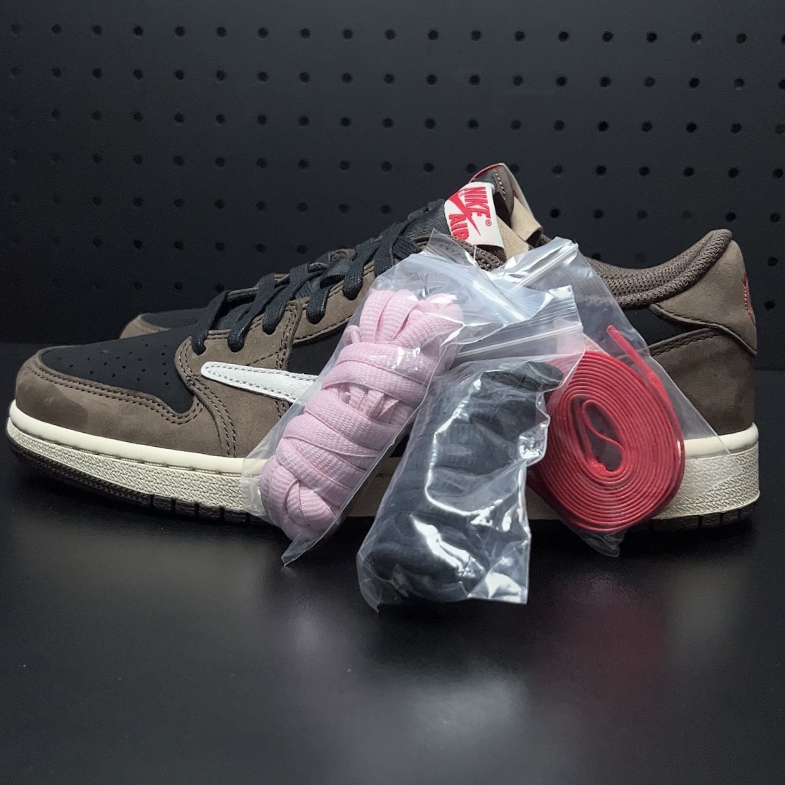 Travis Scott × Nike Air Jordan 1 Low OG SP-T "Black/Dark Mocha"(CQ4277-001)