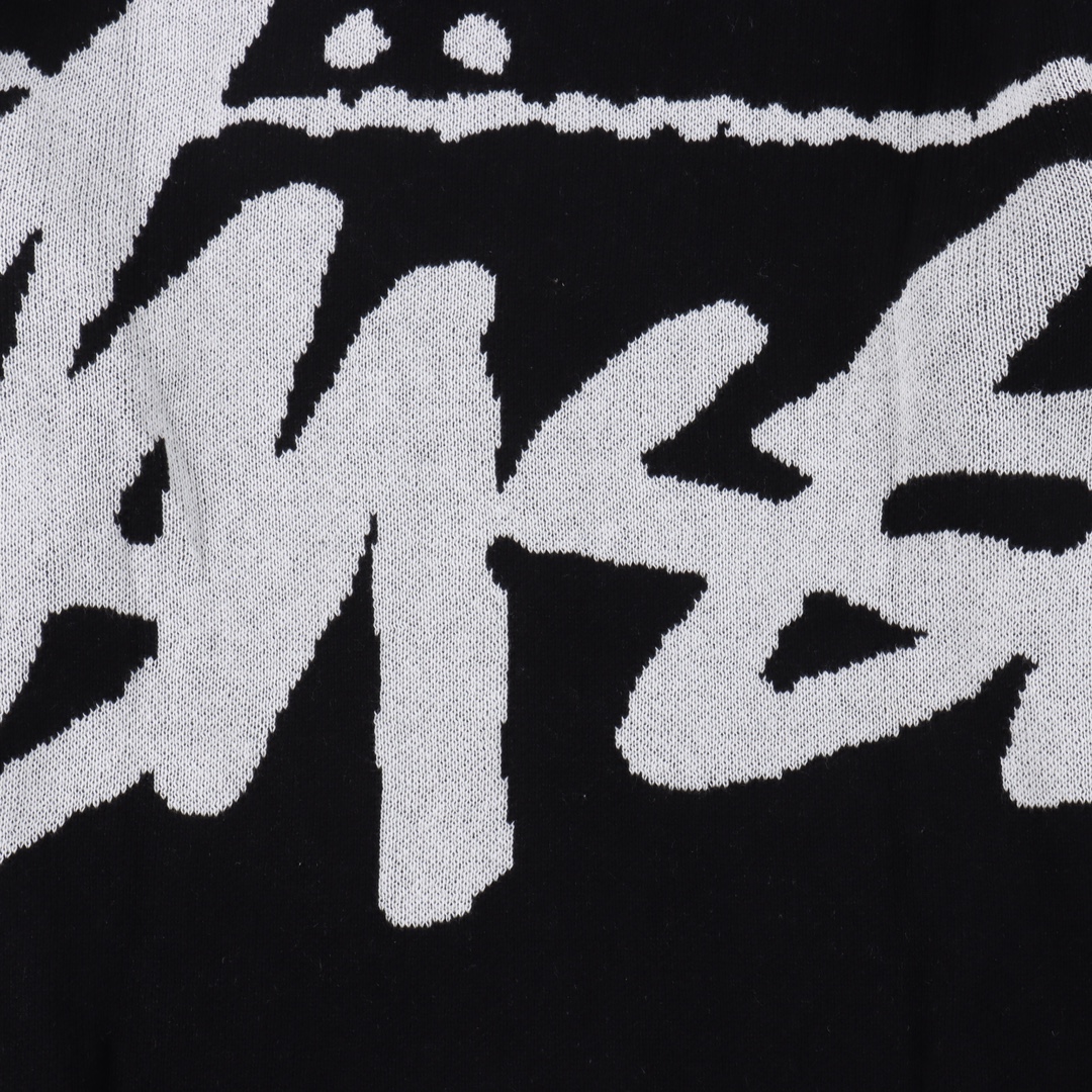 Stussy FW22 Logo graphic print knitted sweater（117152）