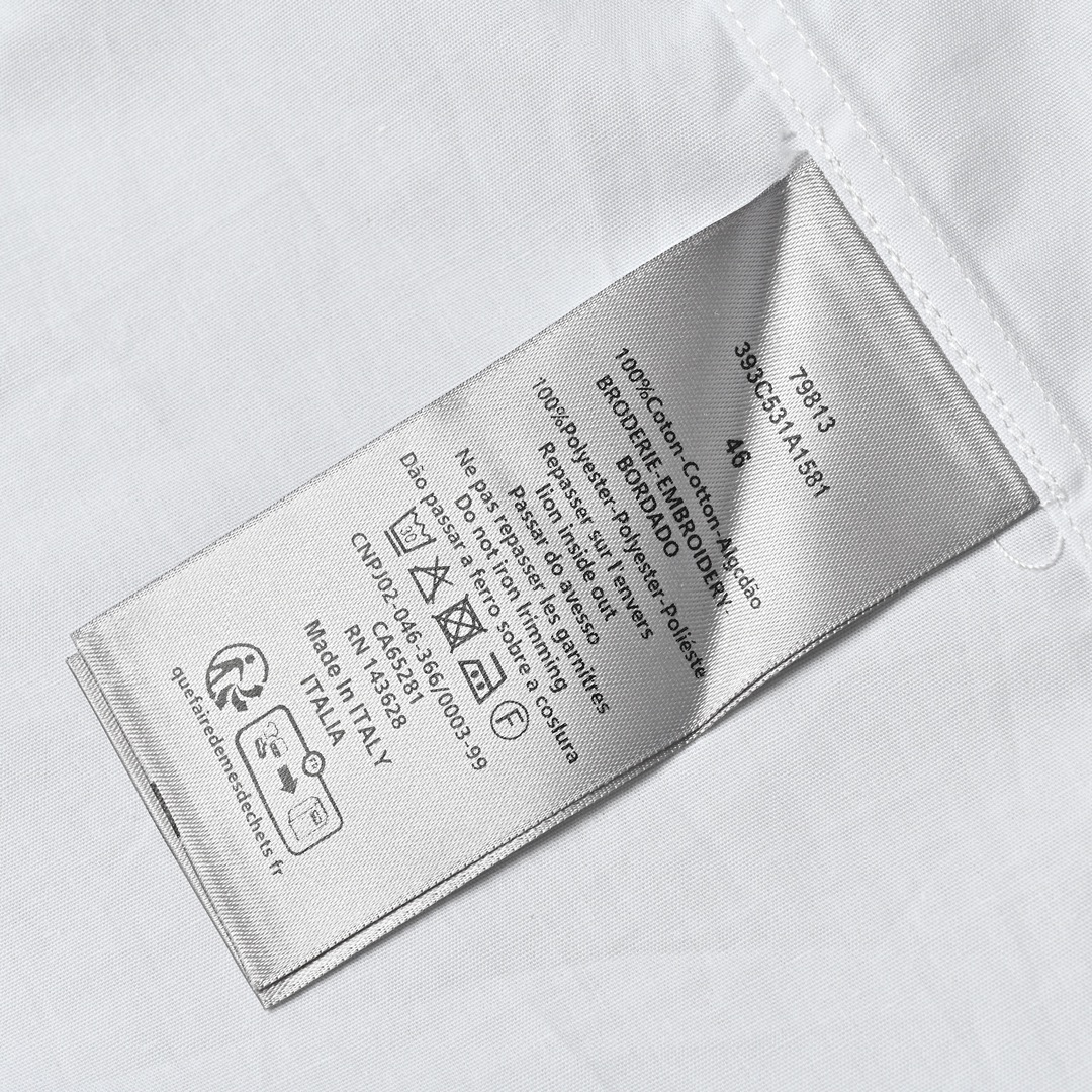 Dior 23SS Cotton Shirt 39 Men's White（123640）