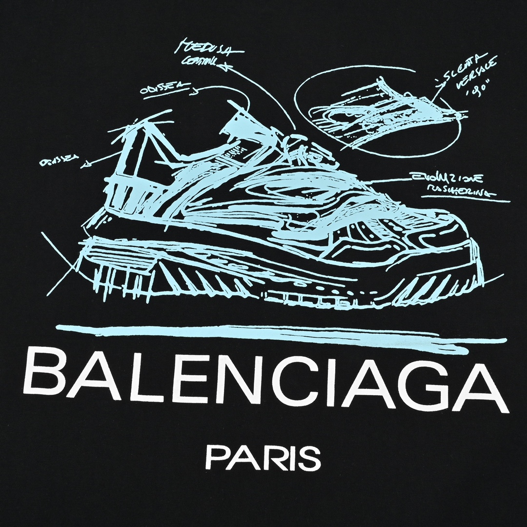 Balenciaga Manuscript graffiti style T-shirt（124450）