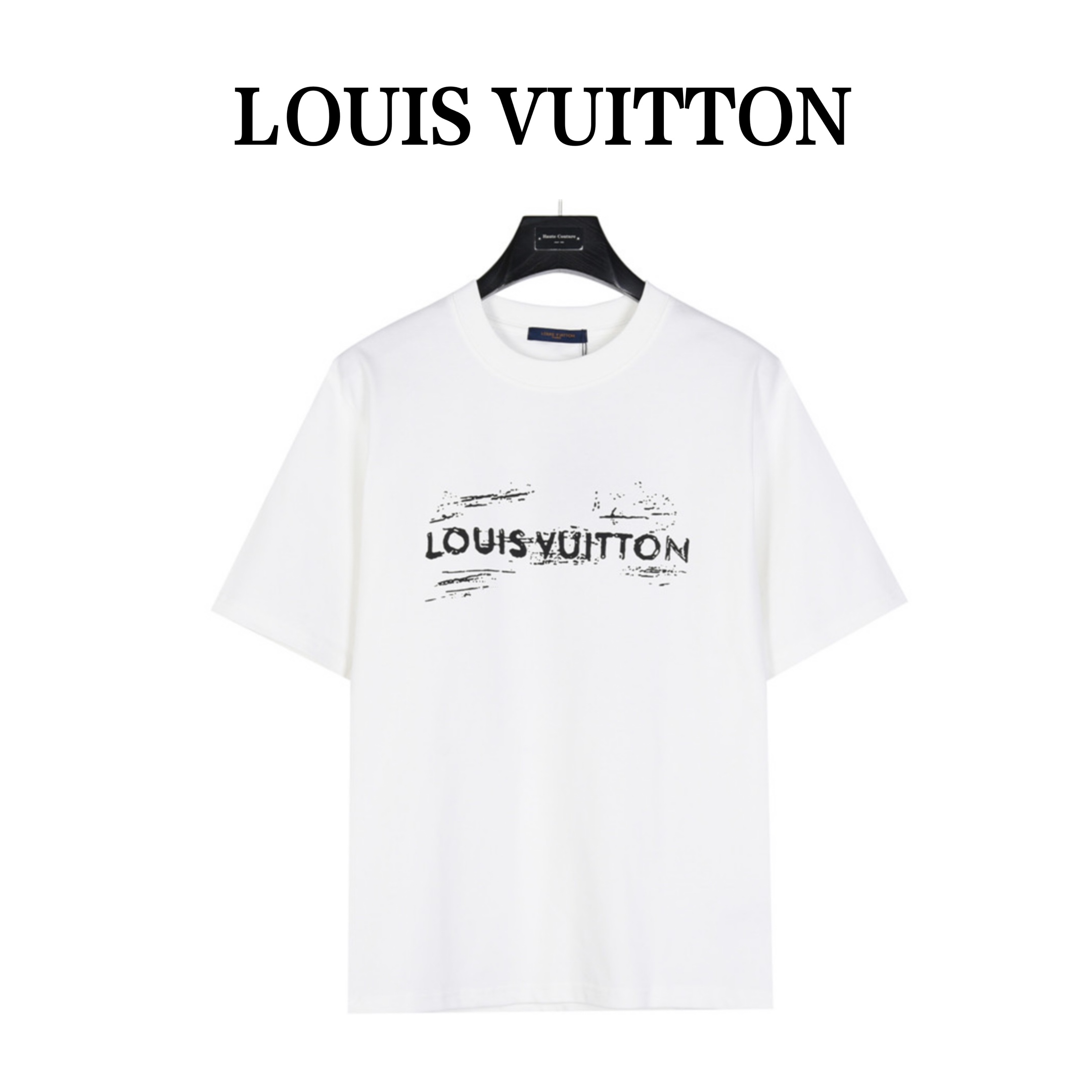 Louis Vuitton graffiti logo T-shirt men's top（124518）