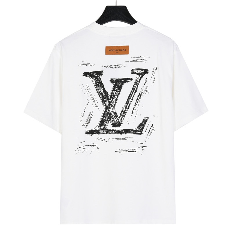 Louis Vuitton graffiti logo T-shirt men's top（124518）