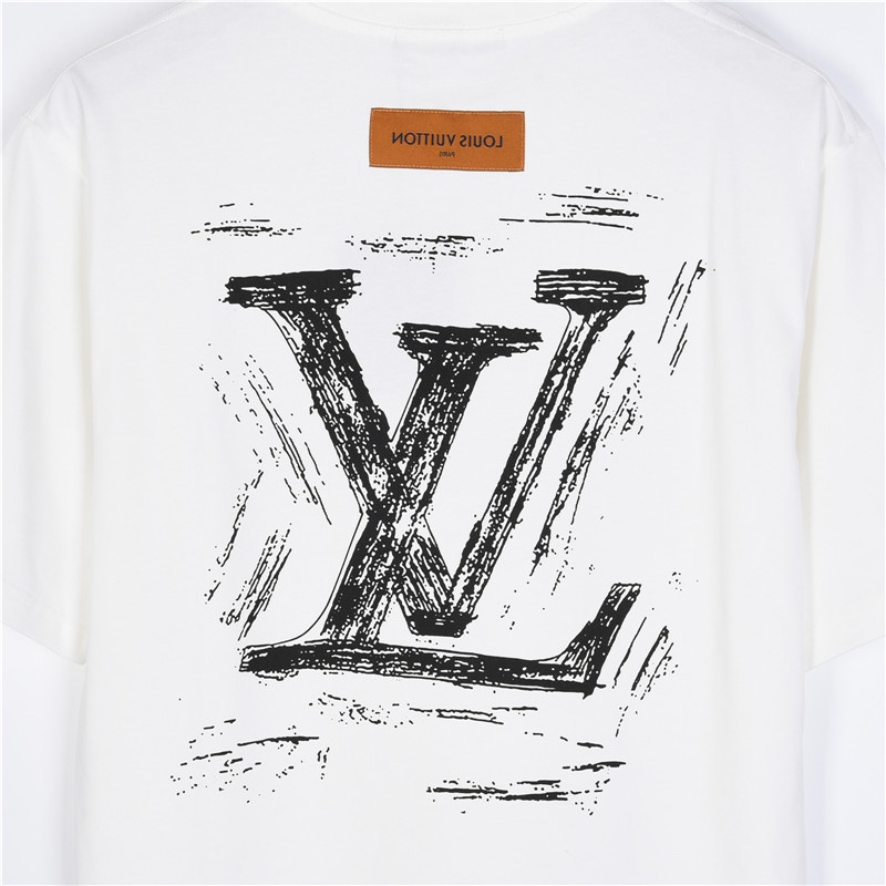 Louis Vuitton graffiti logo T-shirt men's top（124518）