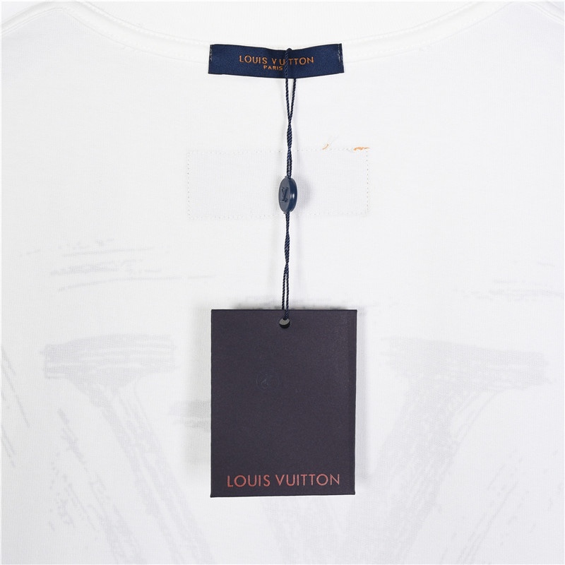Louis Vuitton graffiti logo T-shirt men's top（124518）
