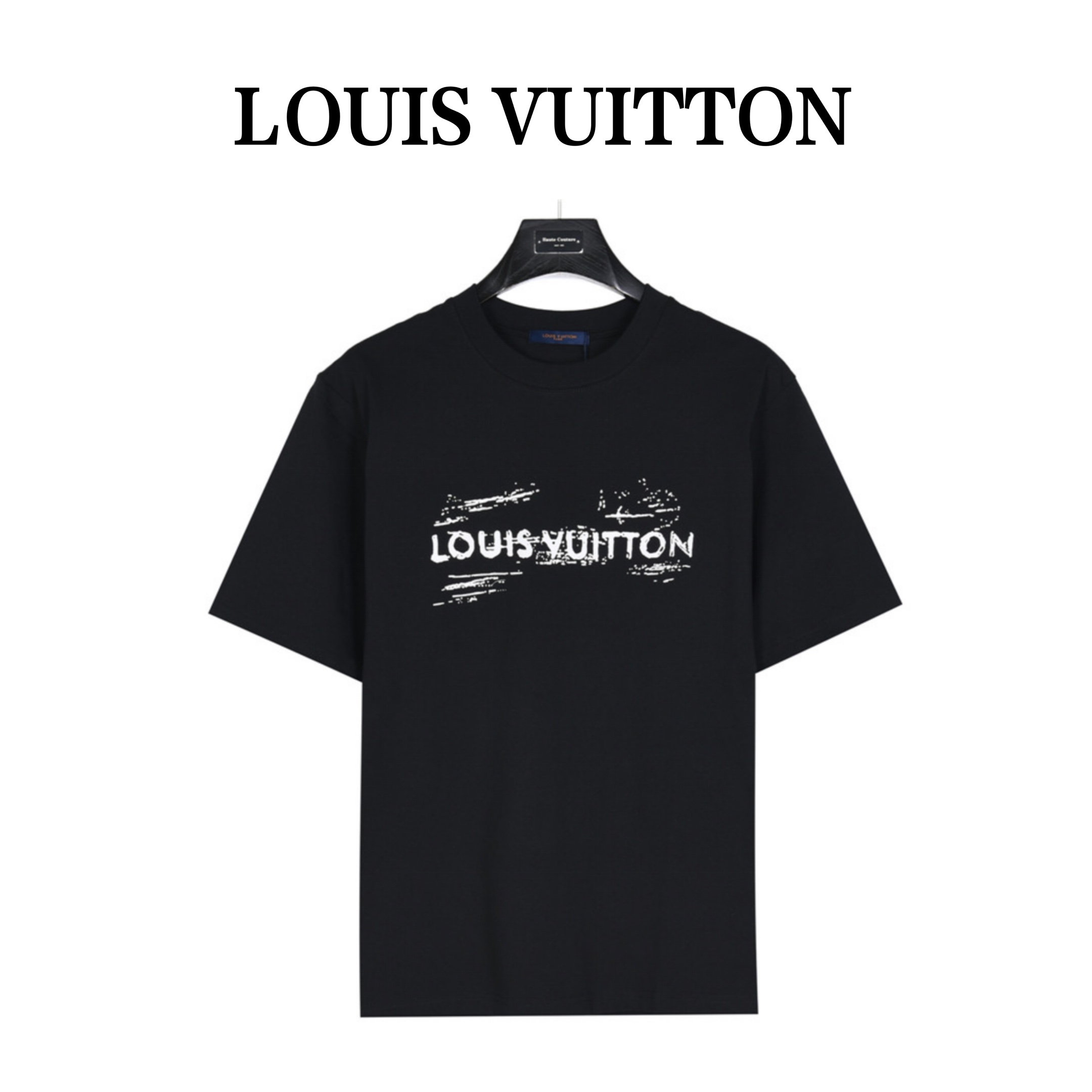 Louis Vuitton graffiti logo T-shirt men's top（124521）