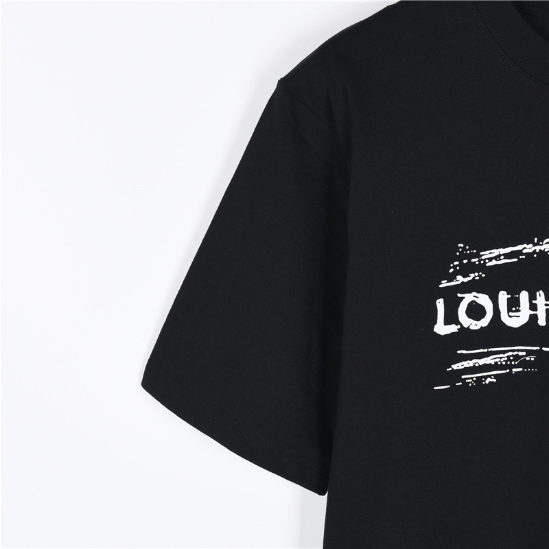 Louis Vuitton graffiti logo T-shirt men's top（124521）