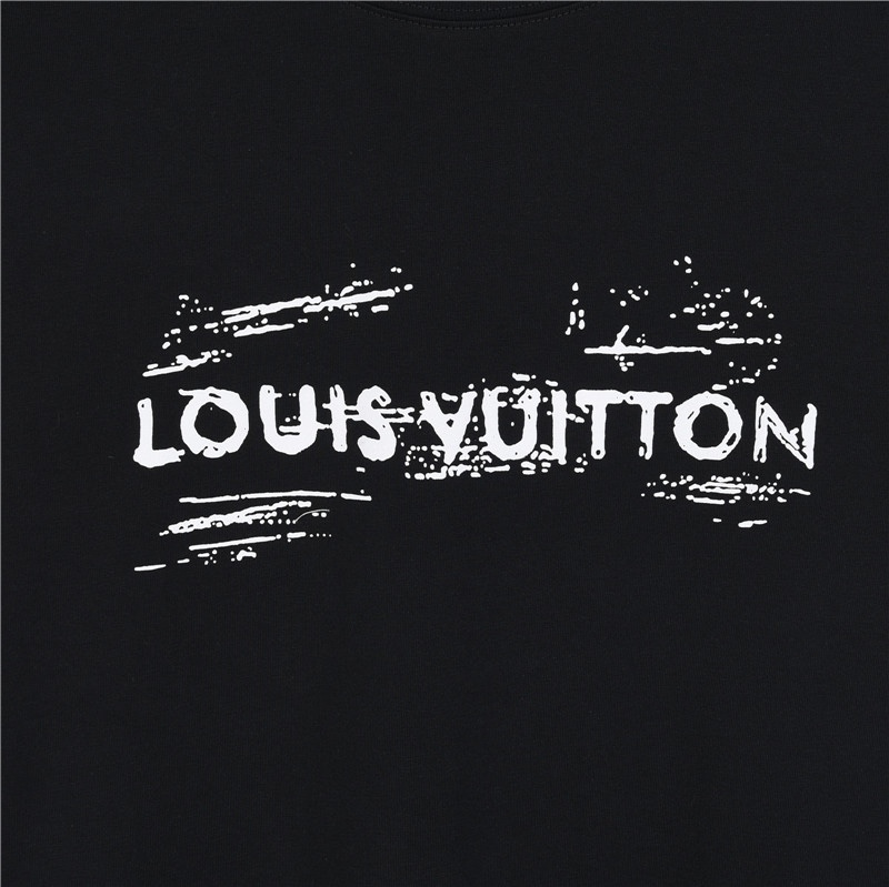 Louis Vuitton graffiti logo T-shirt men's top（124521）