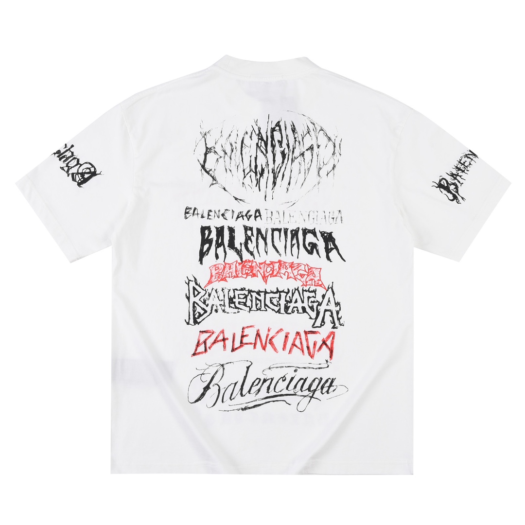 BALENCIAGA DIY METAL Large Fit T-shirt（124664）