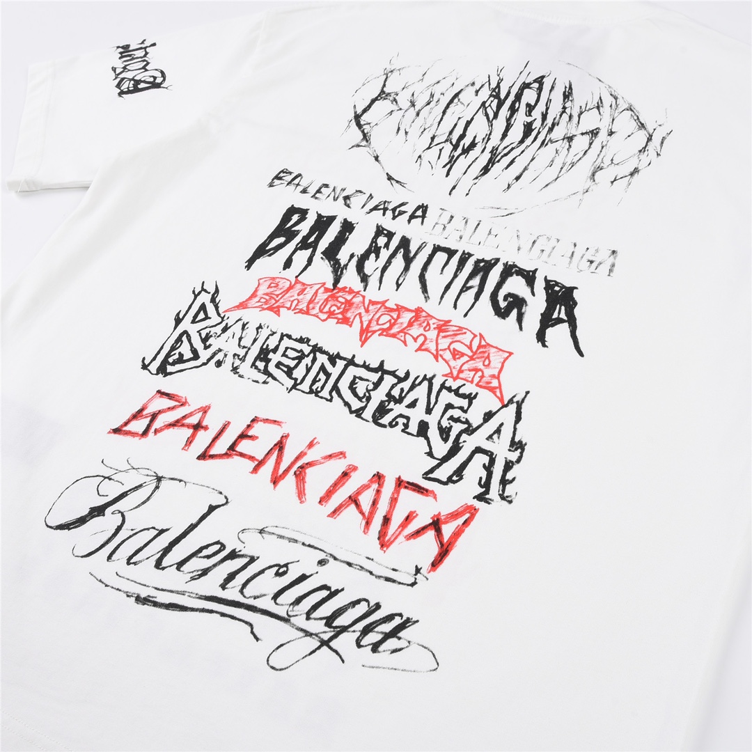 BALENCIAGA DIY METAL Large Fit T-shirt（124664）