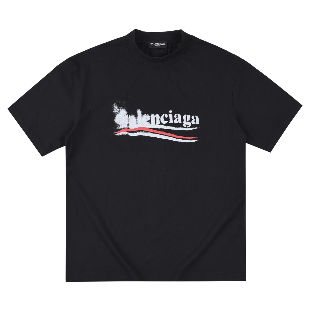 BALENCIAGA POLITICAL CAMPAIGN logo T-shirt（124672）