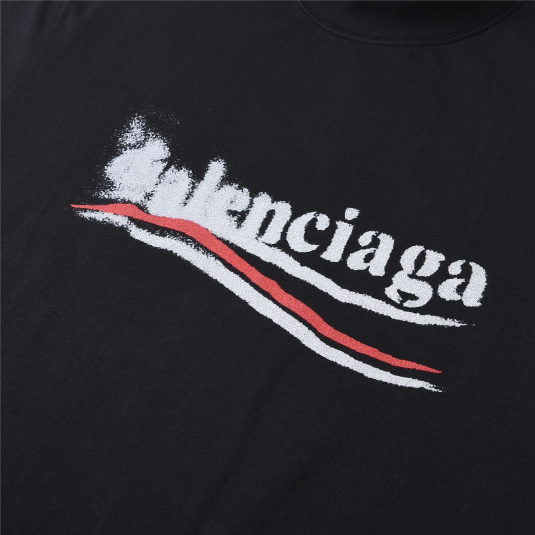 BALENCIAGA POLITICAL CAMPAIGN logo T-shirt（124672）