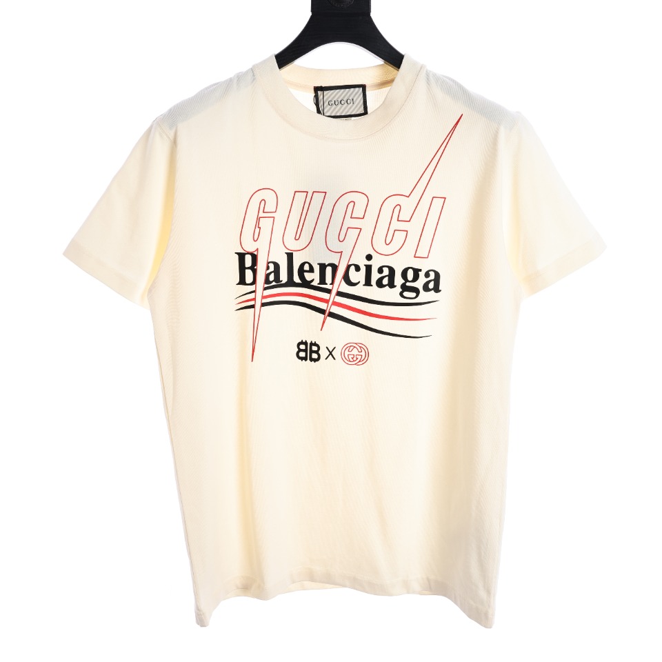 Gucci&BALANCIAGA printed T-shirt（124744）