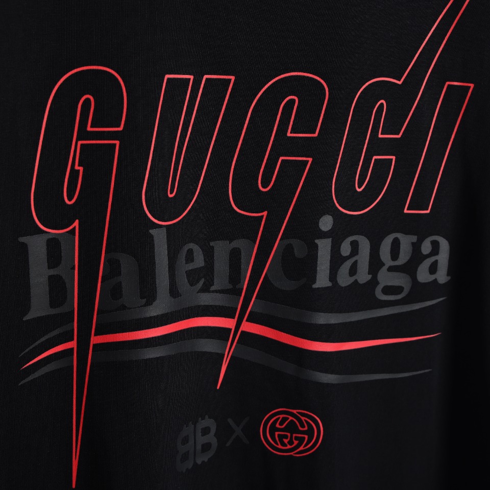 Gucci&BALANCIAGA printed T-shirt（124745）