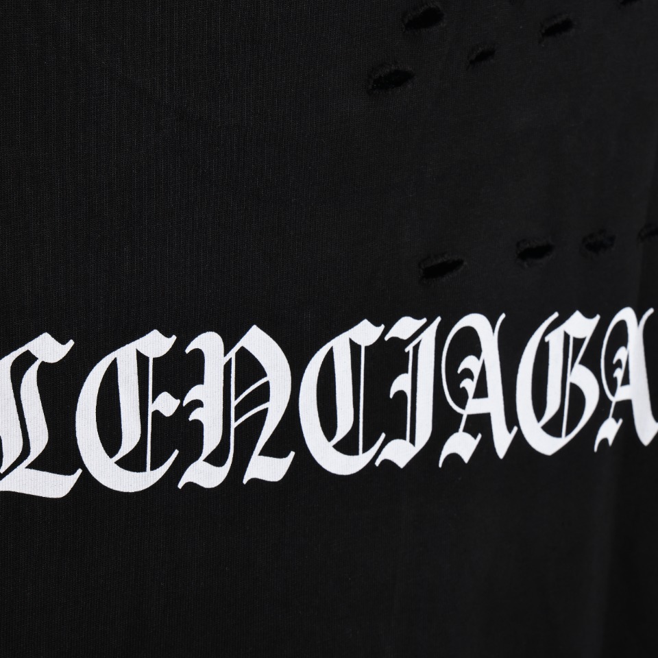 balenciaga torn print t-shirt（124772）