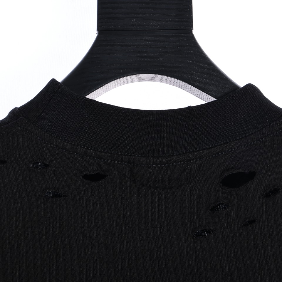 balenciaga torn print t-shirt（124772）