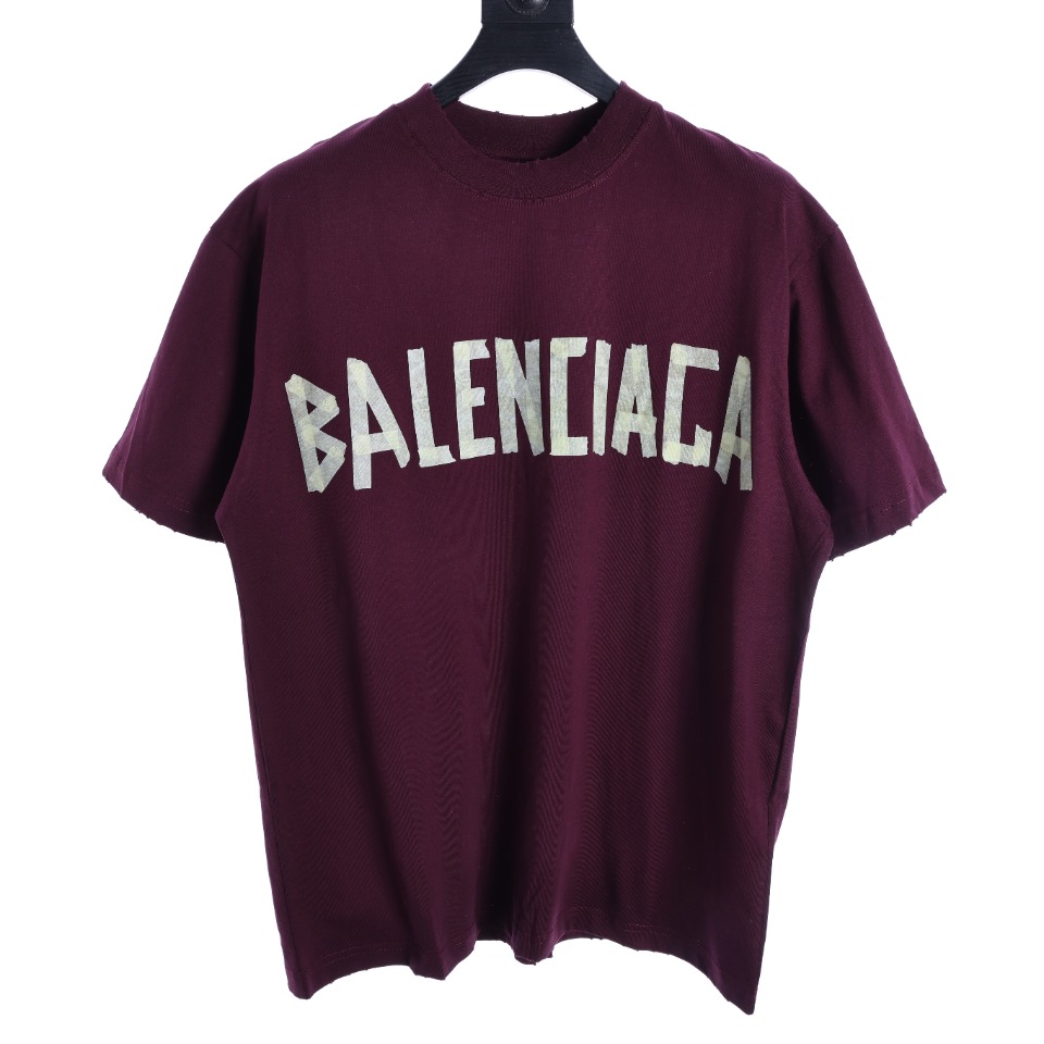Balenciaga Tape Letters T-Shirt（124774）