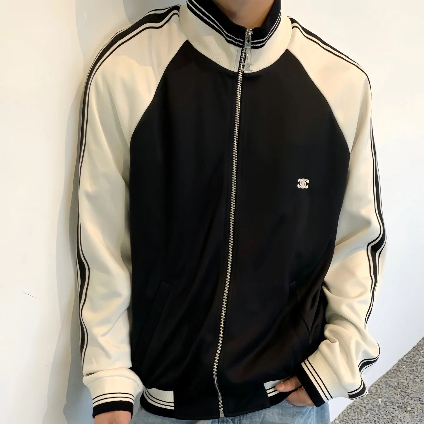CELINE tracksuit jacket in double faced jersey（2Y14H121O-38EC）