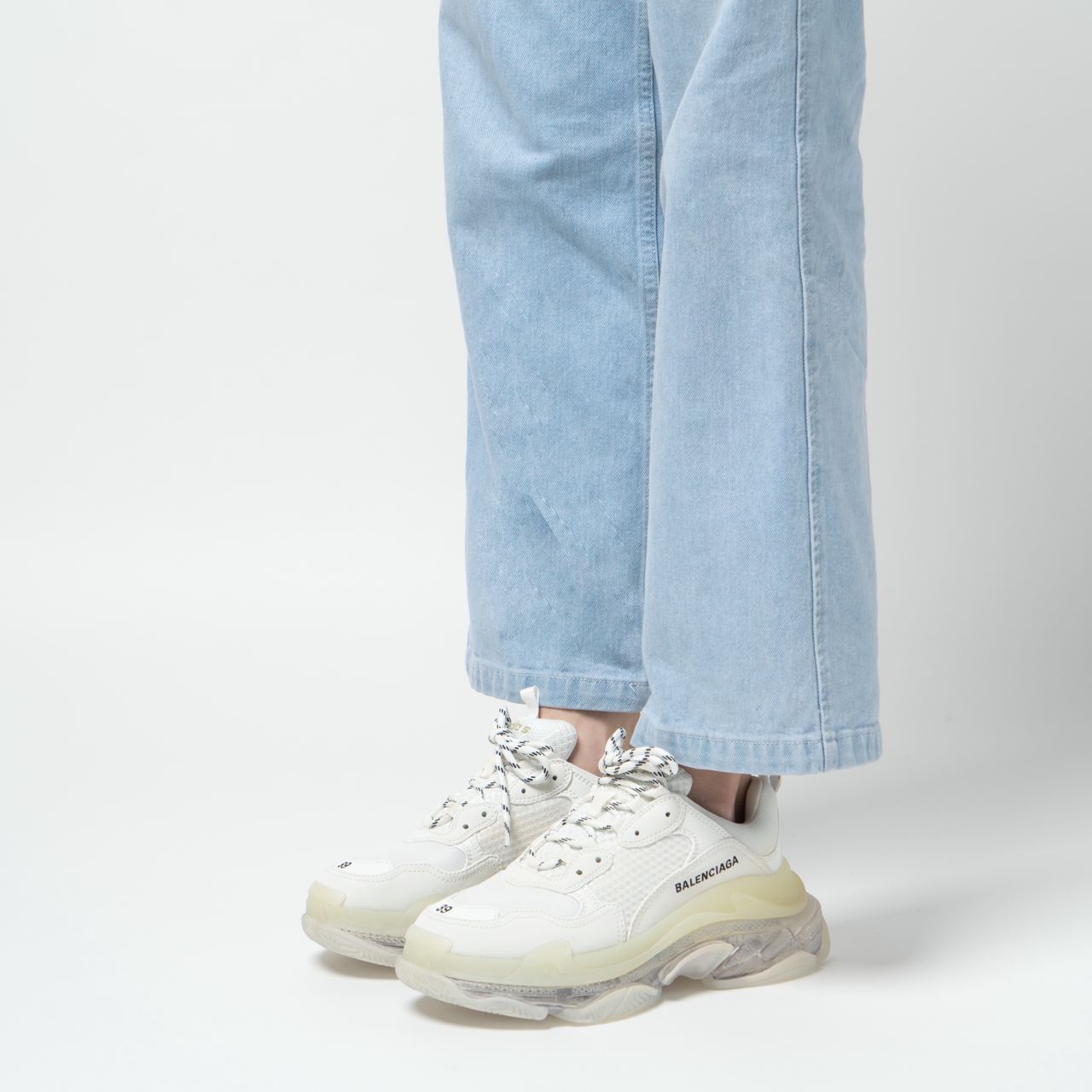 Balenciaga Triple S Sneakers Clear Sole White Women – voilà.id