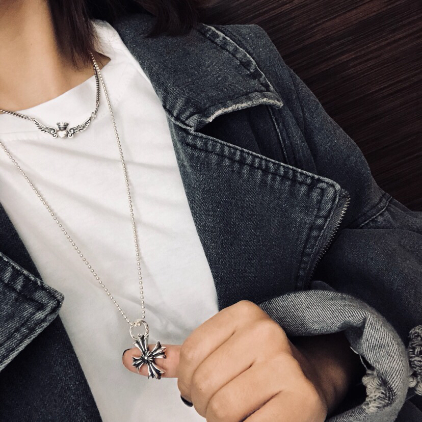 CHROME HEARTS Cross Flower Necklace（CHROME HEARTS 243）