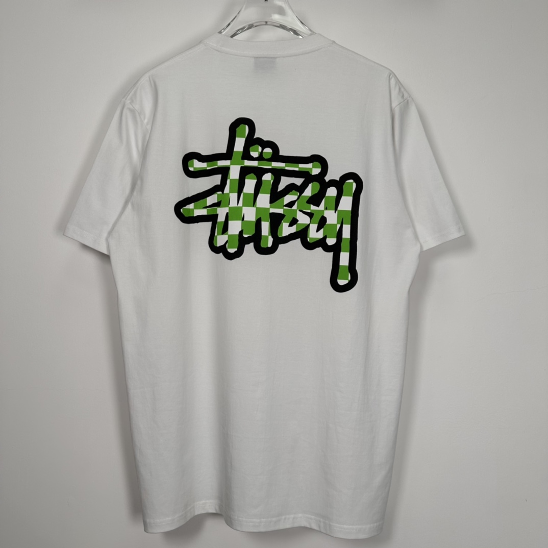 Stussy 23SS CHECKER STOCK TEE  "White"（1904987）