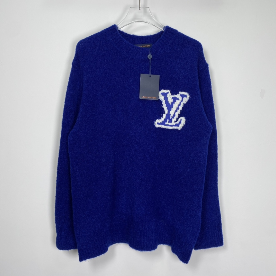 Louis Vuitton LV Intarsia Crewneck Royal blue（1A7XOI）