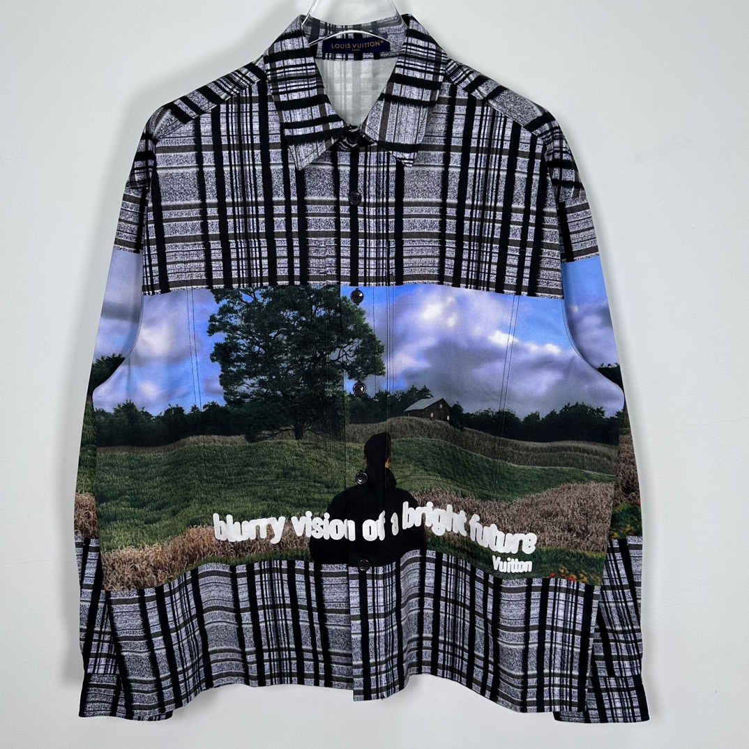 Louis Vuittonprint cotton overshirt （1ABY24）