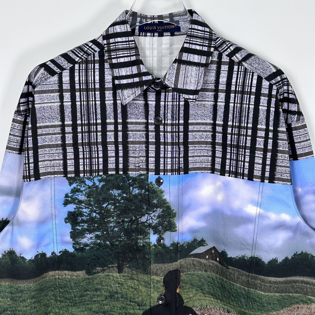 Louis Vuittonprint cotton overshirt （1ABY24）